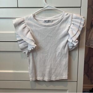zara white tee shirt